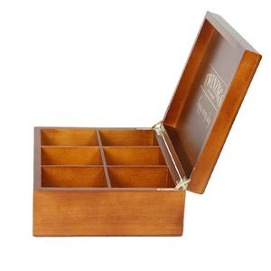 Organizador Sólido DS, Personalizado, Hecho a Mano, con Logotipo Estampado en Caliente, 6 Compartimentos, Caja de Té Rectangular de Madera MDF, Paquete de Regalo y Manualidades - Product Image 1