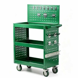 Carro de herramientas de acero laminado en frío de alta resistencia con tablero perforado y cajón con cerradura, capacidad de carga de 300 kg, móvil industrial OEM/OBM - Product Image 6