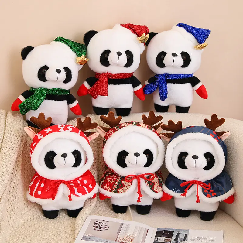 Harga grosir boneka Panda jubah mainan mewah gaun rusa besar mainan hadiah anak-anak Panda Tahun Baru