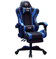 Chaise de jeu pour ordinateur Razer PC inclinable ergonomique en cuir pivotante avec base en nylon et cadre en métal pour un usage domestique ou au bureau