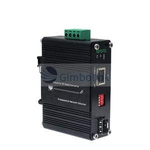 Convertisseur <span class=keywords><strong>de</strong></span> média industriel mini en fibre optique Gimbo IMC10GP-SFP+ 10G/5G/2.5G/1G/100M 802.3at/bt 10GBASE-X SFP+ <span class=keywords><strong>RJ45</strong></span> Boîtier en aluminium - Product Image 6