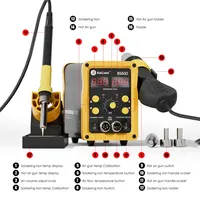 Kailiwei 750W Affichage LED Station de Soudage et de Rework Numérique 2 en 1 Air Chaud pour Réparation de Téléphones Portables