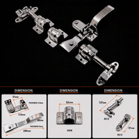 Kit de verrouillage de barre de came pour camion frigorifique, en acier inoxydable 304 épaissi, pour tuyau de 22 mm, avec loquet de porte arrière, OEM ODM