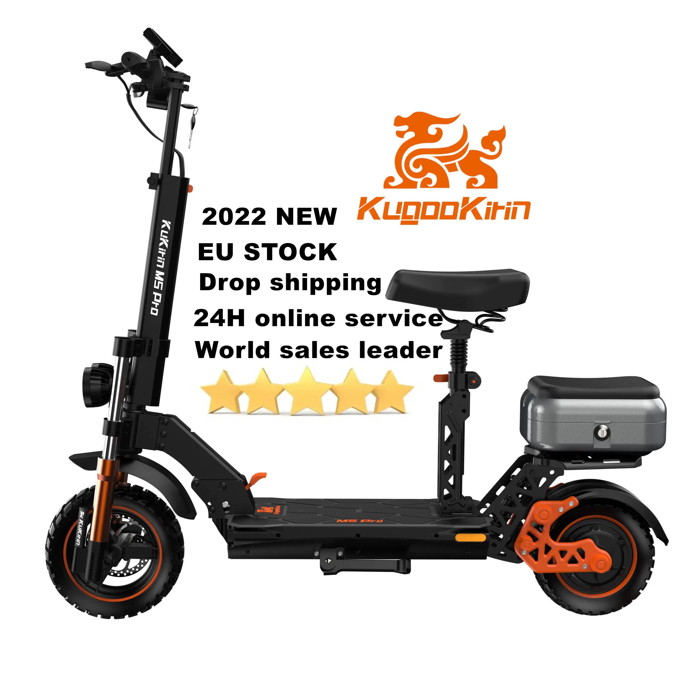 Free Shipping New Type KUGOO kukirin M5 PRO Folding Electric Scooter with Seat for Adults best electric scooter