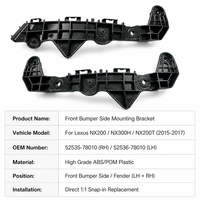 Support de pare-chocs avant 52536-78010 52535-78010 NX200, support latéral de pare-chocs, kit de carrosserie pour Lexus NX200 2014-2020