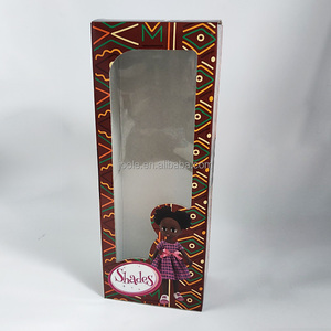 Poupée africaine noire impression couleur fenêtre emballage boîte cadeau ondulé durable pour le transport et l'affichage - Product Image 5
