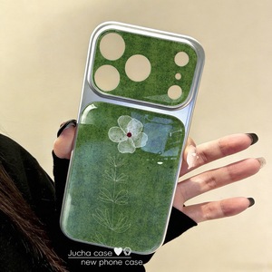 ZL114 Nuova Cover Personalizzata per <span class=keywords><strong>iPhone</strong></span> 17 Pro, Protezione Completa Lente, Stile Coreano Sfondo Verde con Fiori - Product Image 5
