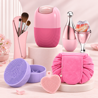 Kit de beauté en gros : Trousse de rangement pour pinceaux de maquillage, accessoires de soin, rouleau de glace en silicone, tampon à eyeliner