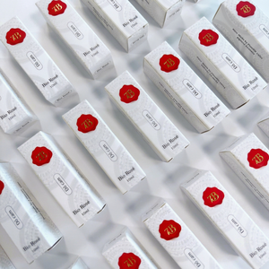 Custom Lipstick UV Coated Folding Paper <b>Box</b> with Handle and Rectangle Shape Hot Stamped Logo - Product Image 1
