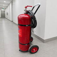Extincteur à poudre ABC certifié pour la vente en gros, 25 kg, 50 kg, 100 kg, avec chariot, portée de décharge de 4 à 6 m