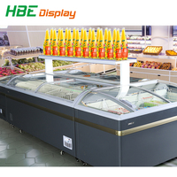 Highbright Island Congélateur Frozen Chiller Reach-in Commercial Supermarché Réfrigérateur à vendre