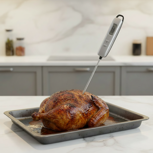 Thermomètre numérique à lecture instantanée pour barbecue et cuisine, en acier inoxydable 304, alimenté par piles, avec crochet <span class=keywords><strong>de</strong></span> cuisine, best-seller - Product Image 1