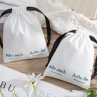Sachets en tissu sergé écologiques et recyclables avec logo personnalisé imprimé, pour bijoux, bougies, savons, emballage de bijoux, pochette en coton