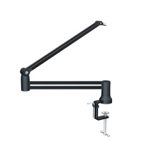Nouveau design Heavy Duty Flexible Suspension Ciseaux Long Bras De Bureau Diffusion Microphone Bras Stand Pour Studio