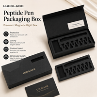 Boîtes d'emballage en gros pour stylos à peptides, flacons de 3 ml, boîtes rigides magnétiques en papier de qualité supérieure pour peptides