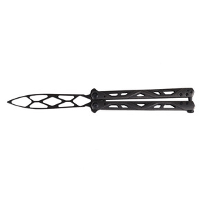 Cuchillo de práctica tipo mariposa KS 4950TR, sin afilar, cuchillo de práctica tipo mariposa totalmente de acero - Product Image 1
