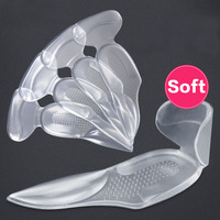 Semelles intérieures en gel de silicone professionnelles pour talons hauts, soutien de la voûte plantaire, prévention des pieds plats