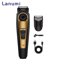 Tondeuse à cheveux portable sans fil rechargeable à charge rapide Lanumi 668, longueur réglable de 0 à 10 mm, en acier inoxydable, pour le visage