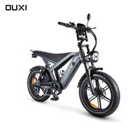 Bicicleta Eléctrica OUXI GT20 con Llantas Gruesas, Precio de Fábrica, 7 Velocidades, Bicicleta Eléctrica Económica, Fatbike