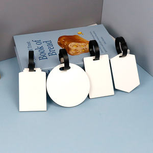 Tùy chỉnh in MDF thăng hoa Thẻ Hành Lý bằng gỗ đôi hai mặt có thể in túi thẻ du lịch tag trống - Product Image 1