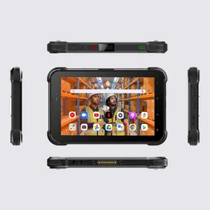 Ip67 OEM 8 inci 1000NITS Tablet Android 12 tablet PC Nfc 2D pemindai kode batang 8000Amh baterai besar Tablette 4G Tablet kasar