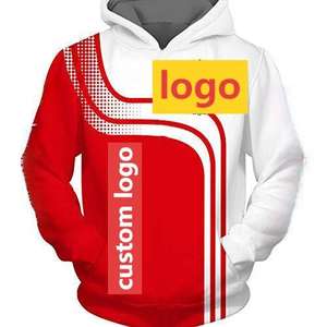 Sudadera con capucha digital 3D Logo Casual con capucha Patrón sólido 100% Algodón Tejido Antiarrugas Ecológico Xxs - Product Image 1