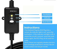 Prise PRCD NANDAO 16A 250V avec câble certifié CE de 1,5 m, adaptateur de disjoncteur différentiel européen pour climatiseurs