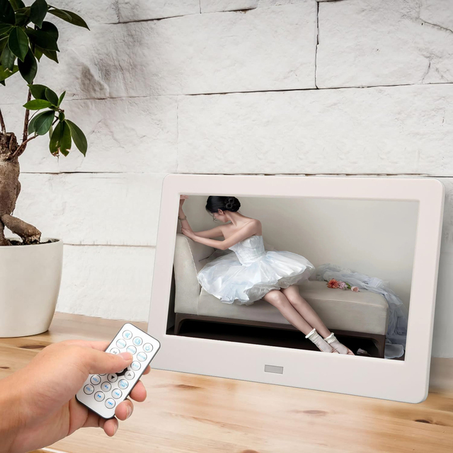 New Multimedia 7'' Digital Picture Frame with Video Playback Built-in Speakers Compact Display with IPS Screen