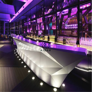 Comptoir de bar personnalisé pour grand restaurant, boîte de nuit, bar, design moderne en forme de bateau - Product Image 4