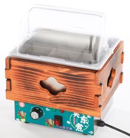 Cubierta Antipolvo de Madera y Acero Inoxidable para Máquina Eléctrica de Oden de 9 Rejillas, Calidad Premium Personalizada, para Equipos Comerciales Profesionales