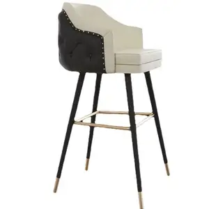 Nordic Nail Metal Leder Luxus Dreh küche Holz High Modern Outdoor Hocker Bar Chair