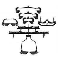 Lot de 8 poignées réglables en métal pour musculation, traction dorsale, accessoire de machine à câble