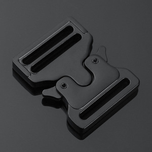 Hebilla de seguridad Cobra de 25 mm, negra, con cierre automático, hebilla metálica para cinturón, accesorios para mochila. - Product Image 4