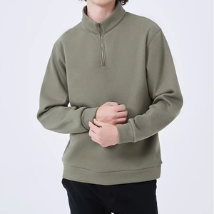 <span class=keywords><strong>Felpa</strong></span> girocollo imbottita spessa e calda <span class=keywords><strong>felpa</strong></span> <span class=keywords><strong>con</strong></span> <span class=keywords><strong>Zip</strong></span> a quarto Logo personalizzato - Product Image 2