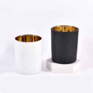 <span class=keywords><strong>Portacandele</strong></span> in <span class=keywords><strong>Vetro</strong></span> Opaco Nero e Bianco da 7oz, Vuoti, con Coperchio, Etichetta Personalizzata, Confezione Regalo per Matrimoni - Product Image 2
