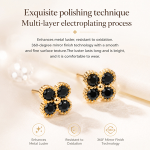 Boucles d'oreilles trèfle en cristal multicolore <span class=keywords><strong>de</strong></span> luxe <span class=keywords><strong>l</strong></span>éger, en acier inoxydable plaqué or 18 carats PVD, boucles d'oreilles tennis arc-en-ciel, bijoux pour femmes - Product Image 4