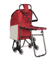 Chariot de courses pliable en métal personnalisable pour l'extérieur, avec siège, pour légumes et courses, vente en gros