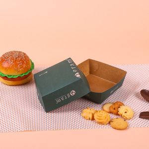 工場カスタム印刷ロゴ入りエコフレンドリー使い捨て耐油紙食品包装トレイ（チューインガム、寿司、磁気用） - Product Image 3