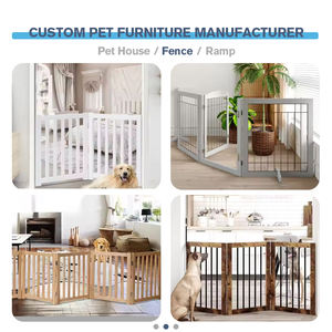 Panneaux de porte de <span class=keywords><strong>chien</strong></span> pliables temporaires mobiles portables barrières intérieures pour animaux de compagnie parc de jeu de clôture de <span class=keywords><strong>chien</strong></span> en bois métallique de sécurité extérieure enterrée - Product Image 4
