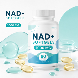 แคปซูลซอฟเจล NAD Plus สำหรับผู้ใหญ่ สูตรเฉพาะ 1000 มก. ต่อหนึ่งหน่วยบริโภค 60 หน่วยบริโภค ปราศจากกลูเตน มังสวิรัติ ออร์แกนิก โปรตีนสูง สารต้านอนุมูลอิสระ - Product Image 4