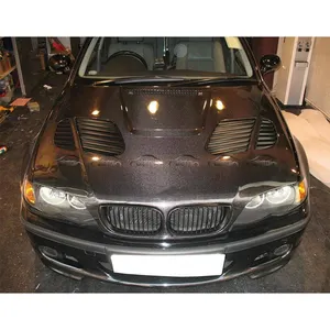 GTR สไตล์คาร์บอนฝากระโปรงหน้าสำหรับ BMW E46 M3 1998-2004