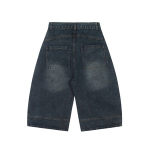 Produttore di Logo personalizzato Vintage di alta qualità dei pesi massimi larghi <span class=keywords><strong>italiani</strong></span> Raw gamba larga giapponese cimosa <span class=keywords><strong>Jeans</strong></span> Short per gli uomini - Product Image 4