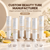 Tubes d'emballage pour crème pour les mains en aluminium et plastique laminé, impression UV personnalisée, bouchon à vis, vides, OEM ODM