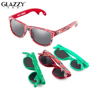 Glazzy Custom Logo Unisex Promotion Sunglasses Bottle Opener Sunglasses UV400 For Women Men