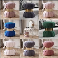 Tabouret de maquillage en velours de luxe léger, sensation haut de gamme, style nordique moderne et minimaliste, pour chambre à coucher et hôtel, tabouret de coiffeuse doux