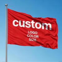 Drapeau promotionnel personnalisé, bannière vierge à sublimation de taille personnalisée, logo sur mesure, tout design, drapeau extérieur volant en polyester avec mât en aluminium, vente en gros
