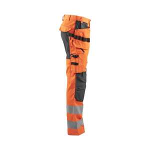 BLAKLADER - 155218115396C152 Hi-Vis tPantalones elásticos Naranja/Gris medio-EAN 7330509745878 ROPA DE TRABAJO DE LA HI-VIS - Product Image 4