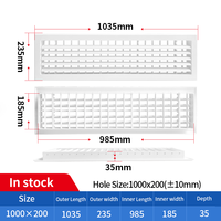 ABS Ventilation Échappement Climatisation Plafond Climatiseur Mur Évent Grille Amovible Linéaire Double persienne Bar Grilles