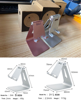 Pemegang ponsel logam aluminium Desktop kustom Logo dapat diatur untuk iPhone 16 Pro Max Plus Mini 15 Semua ponsel pintar