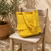 Sac fourre-tout réutilisable en toile de coton personnalisé de taille moyenne avec bandoulière et logo sur mesure